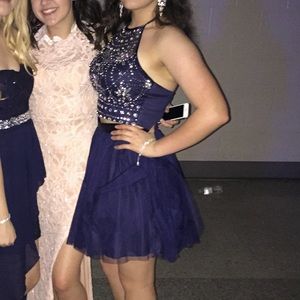 two- piece formal cocktail dress